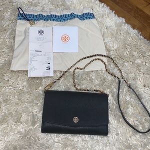 Tory Burch Black Chain Wallet